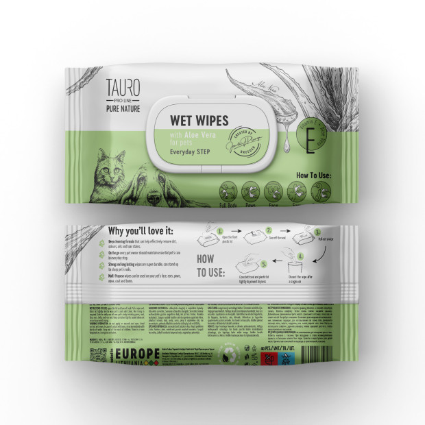 Lingettes humidifiées Tauro Pro Line