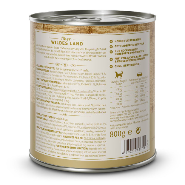 800g Wildes Land au Poulet