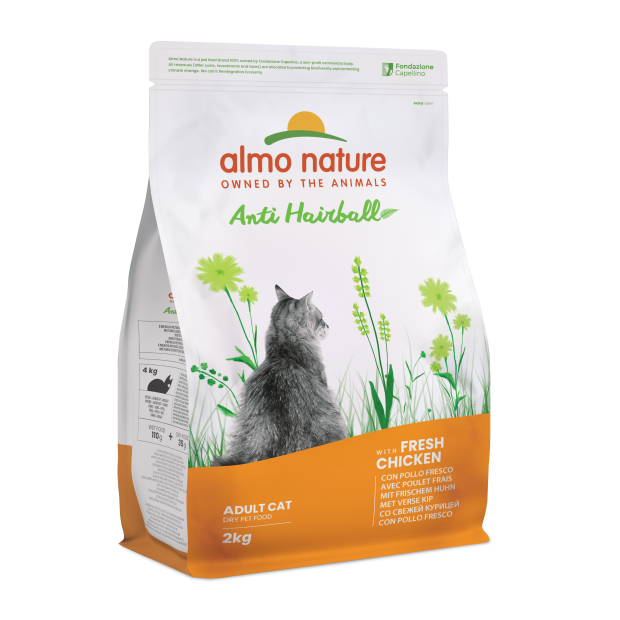 Croquettes Holistic Anti Hairball poulet pour chats Almo Nature 2kg new