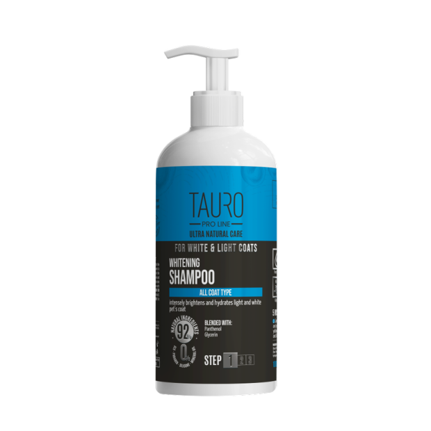 Shampoing blanchissant chien blanc Tauro Pro Line 1L