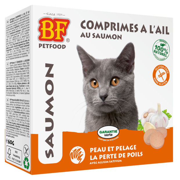 Comprimés puces et tiques au saumon pour chats Biofood