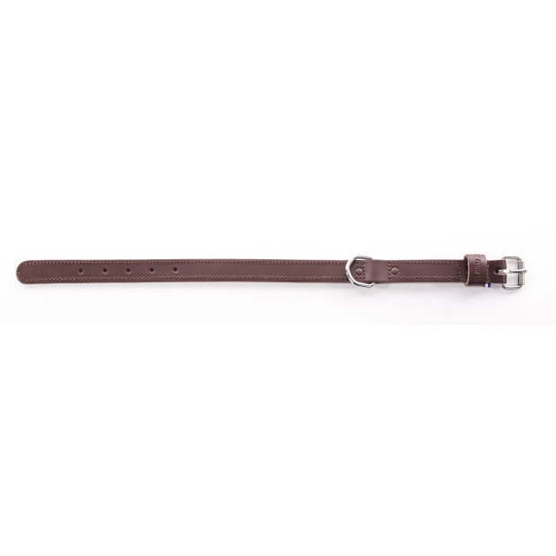 Collier chien cuir pleine fleur double épaisseur Martin sellier