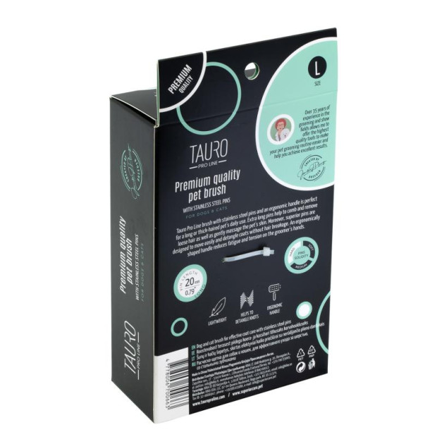 Brosse carde plastique menthe Tauro Pro Line