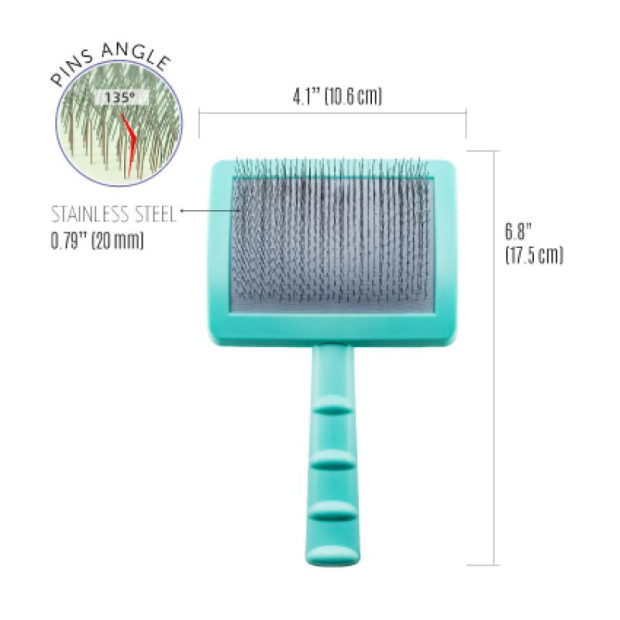 Brosse carde plastique menthe Tauro Pro Line