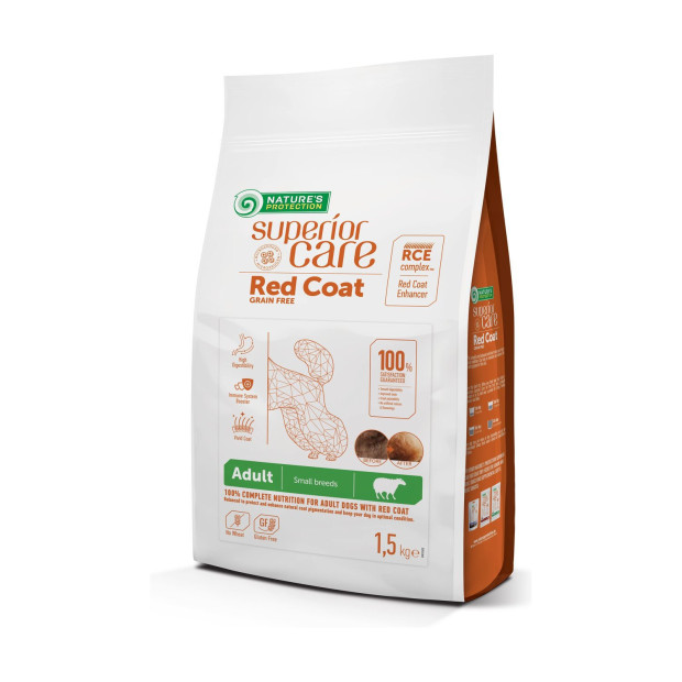 Croquettes mini adulte chien roux agneau Nature's Protection