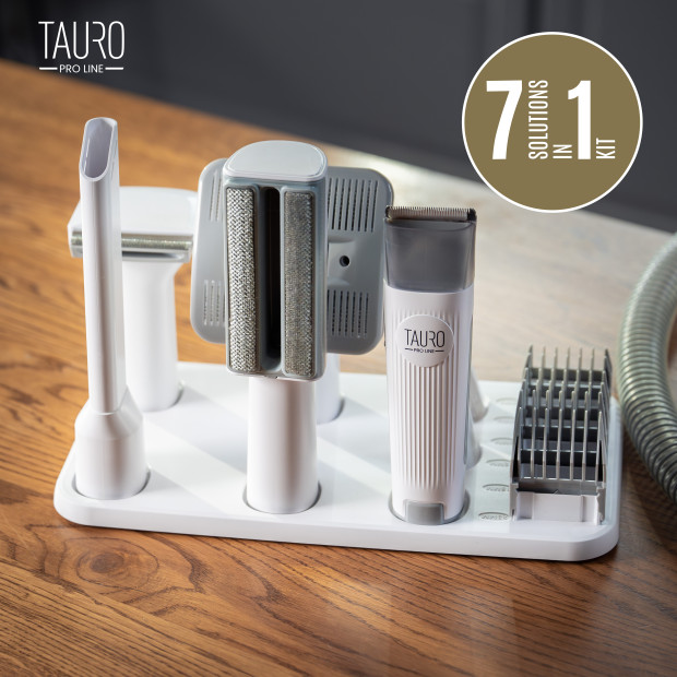 Kit de toilettage et aspirateur à poils 7en1 Tauro Pro Line