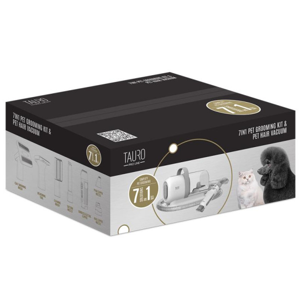 Kit de toilettage et aspirateur à poils 7en1 Tauro Pro Line
