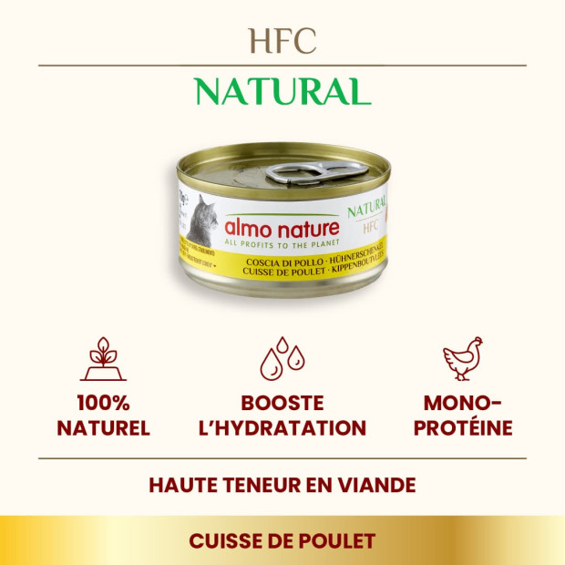 Boite HFC Natural pâtée pour chat Almo Nature viande