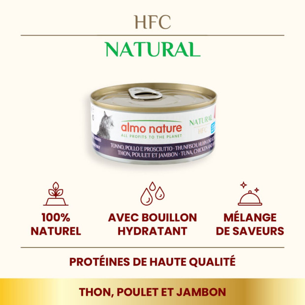 Boites 150g chat Almo Nature HFC Natural
