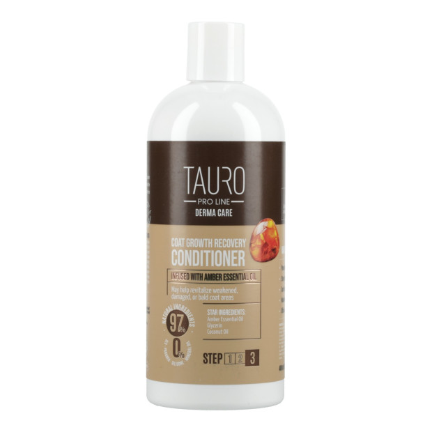 Après-shampoing à l'ambre repousse poil chien & chat Tauro Pro Line