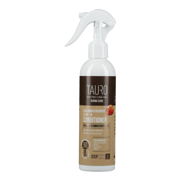 Soin sans rinçage à l'ambre repousse poil chien & chat Tauro Pro Line
