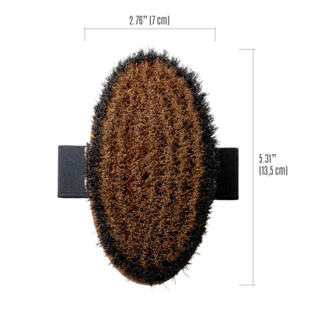 Brosse de massage ovale crin et bronze Tauro Pro Line