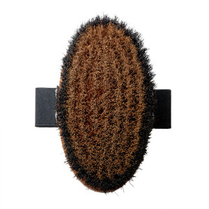 Brosse massage ovale bois crin bronze