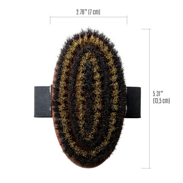 Brosse massage laiton crin de cheval Tauro Pro Line