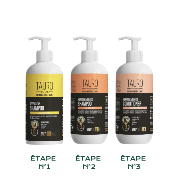 Pack poils longs Kératine et Gloss Tauro Pro Line