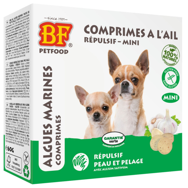 Comprimés puces et tiques aux algues pour chien Biofood