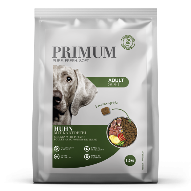 Croquettes chien semi humides poulet Primum