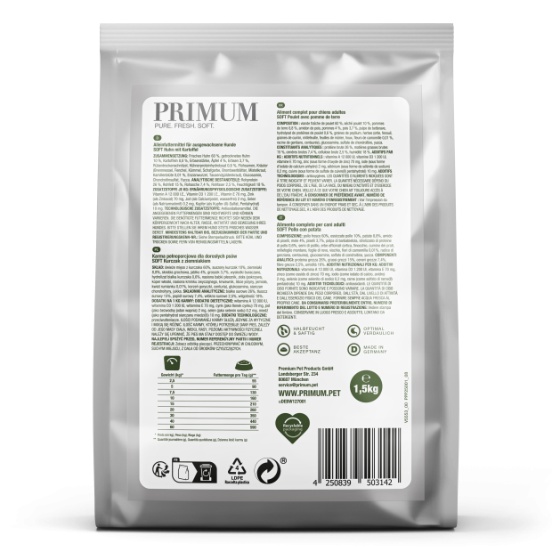 Croquettes chien semi humides poulet Primum