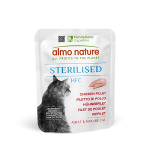 Sachet sterilised 50g filet de poulet HFC Almo Nature