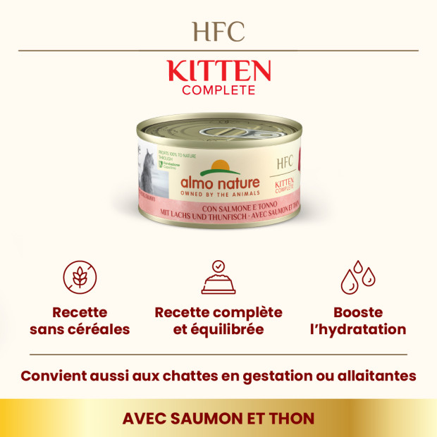 Boite HFC Complete grain free kitten 70g Almo Nature