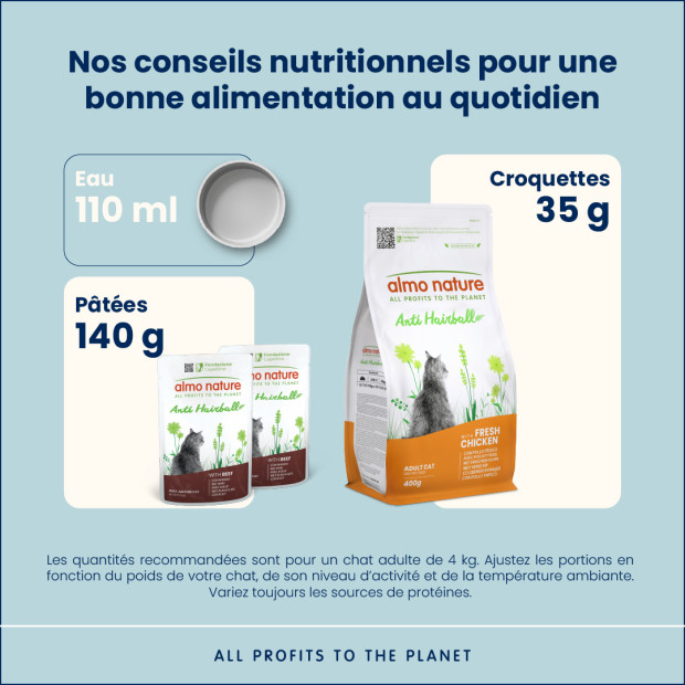 Multipack Holistic Anti Hairball Almo Nature pour chat