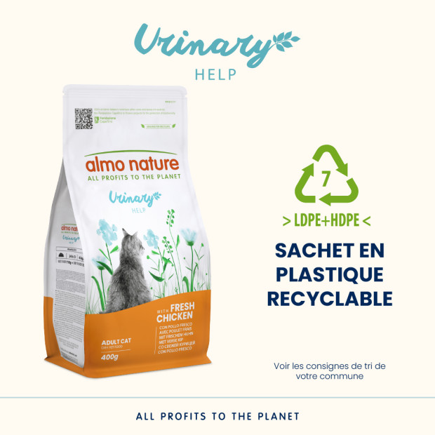 Croquettes pour chats Holistic Urinary help Almo Nature