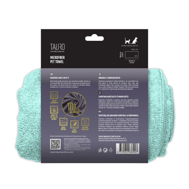 Serviette microfibres Tauro Pro Line pour chien