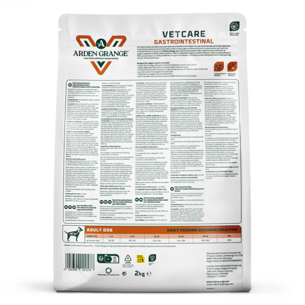 Croquettes-VetCare-Gastrointestinal-Arden-Grange-2kg-dos