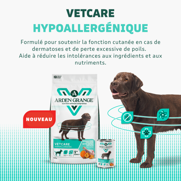 Croquettes VetCare Hypoallergenic Arden Grange