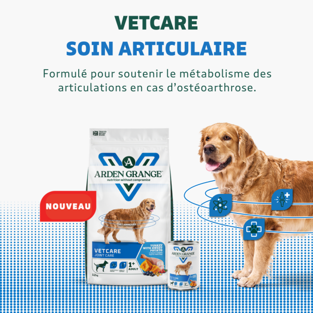 Croquettes VetCare soin articulaire Arden Grange