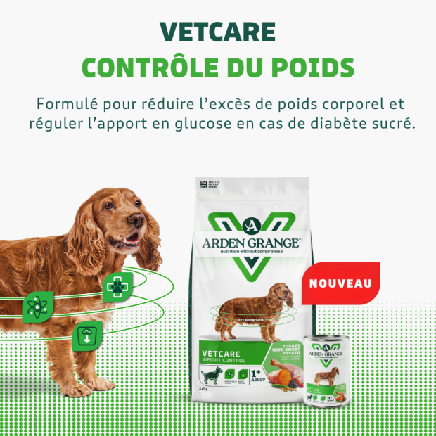 Croquettes VetCare Light Contrôle Poids Arden Grange