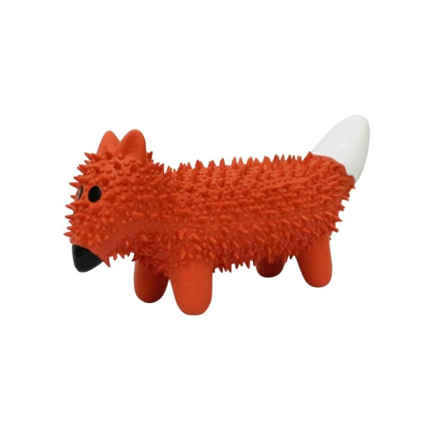 Jouet Renard à Picots en Latex pour Chien - Résistant et Ludique 20 cm