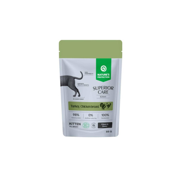 Sachet-pour-chatons-superior-care-nature's-protection-85g