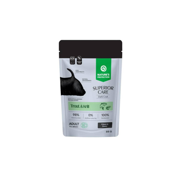 Pâtée-superior-care-pour-chiens-noirs-Nature's-Protection-85g