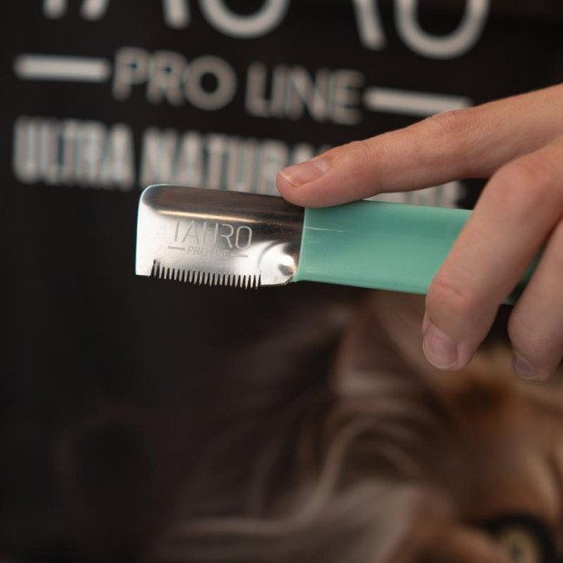 Couteaux à Trimer en Acier Inoxydable Tauro Pro Line | Set de Toilettage