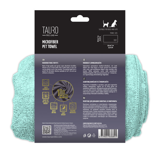 Serviette microfibres Tauro Pro Line pour chien