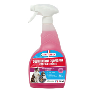 Désinfectant spray Saniterpen rose 750ml: nettoie, odorise