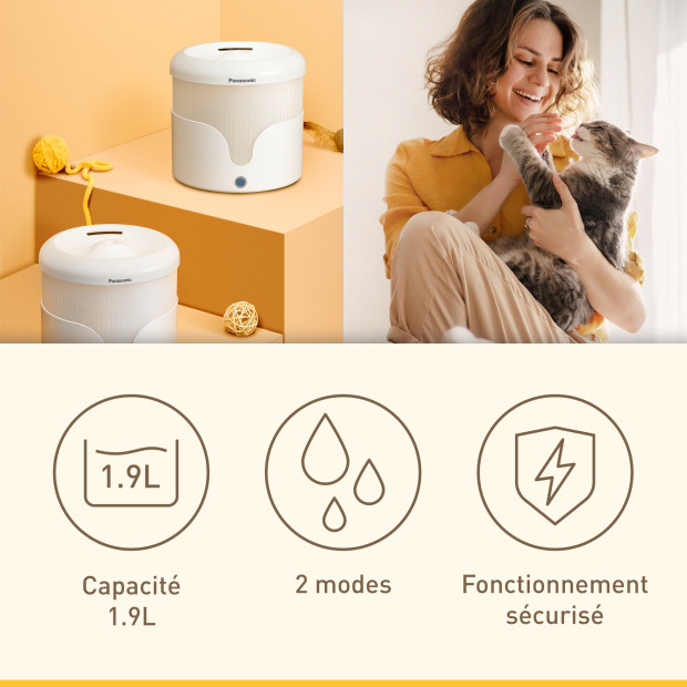 Fontaine à Eau Panasonic CP-JNW01CW 1.9L Silencieuse et Filtrée