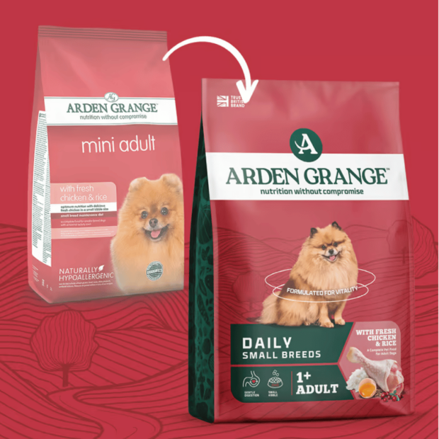 Croquettes Adulte et Mini au poulet frais Arden Grange