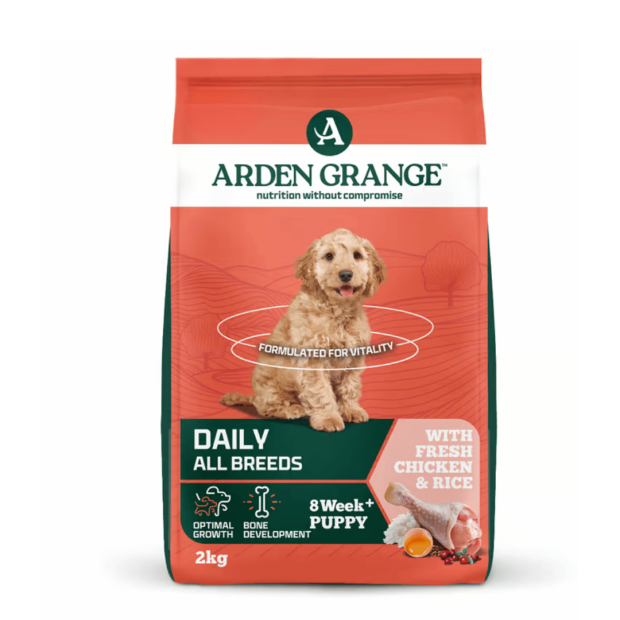 Croquettes Puppy Junior Arden Grange petites races au poulet