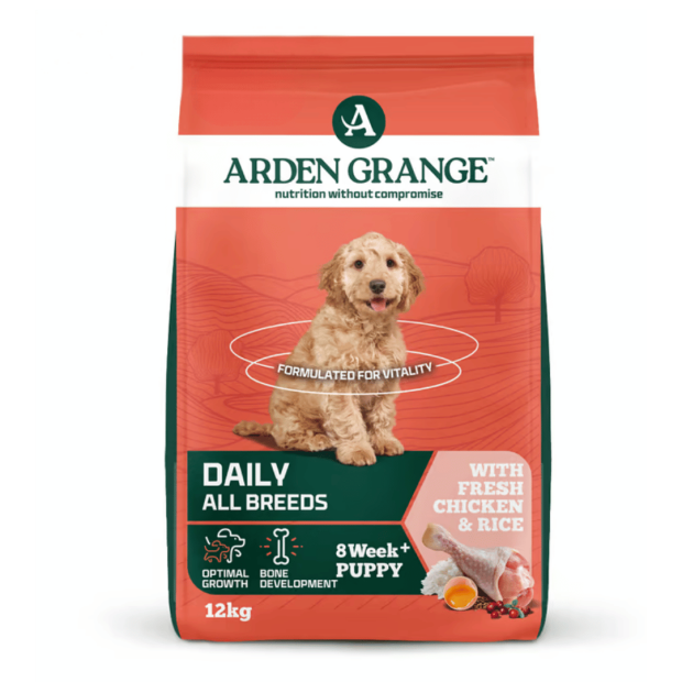 Croquettes Puppy Junior Arden Grange petites races au poulet