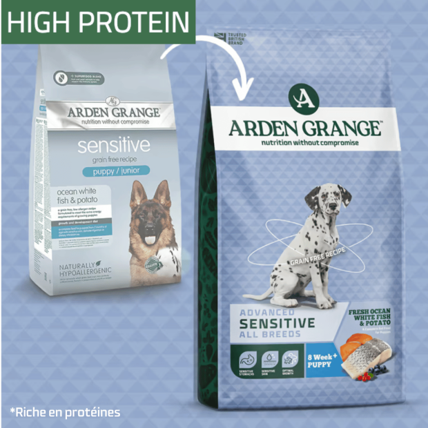 Croquettes puppy junior sensible Arden Grange
