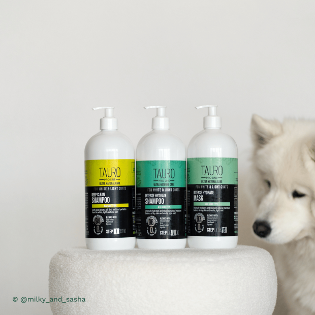 Shampoing hydratation intense chien blanc Tauro Pro Line