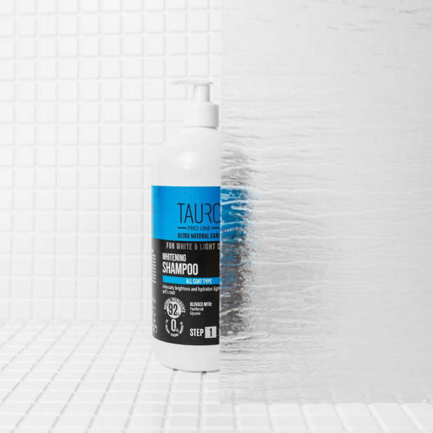 Shampoing blanchissant chien blanc Tauro Pro Line