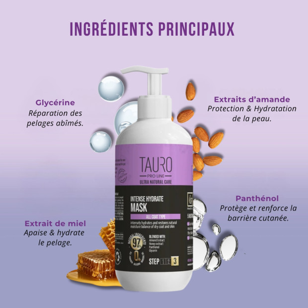 Masque hydratation intense Tauro Pro Line