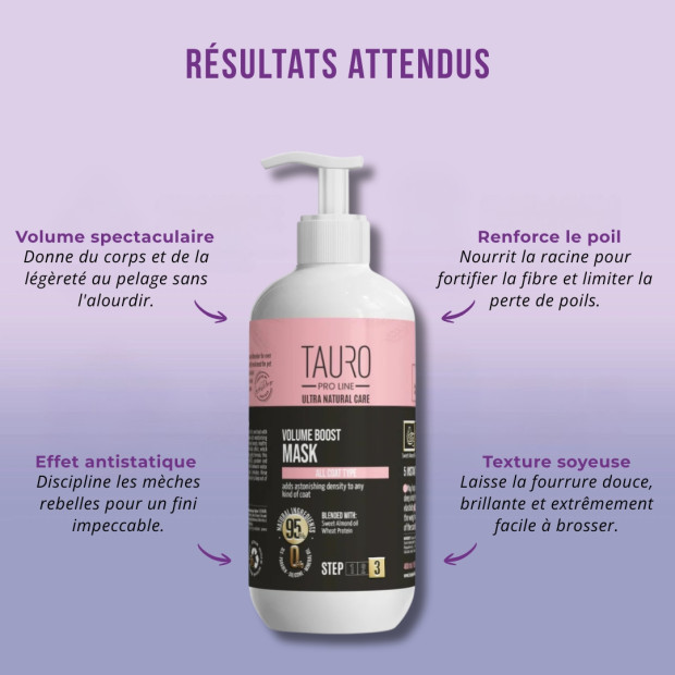 Masque Volume Boost Tauro Pro Line pour un effet volumisant