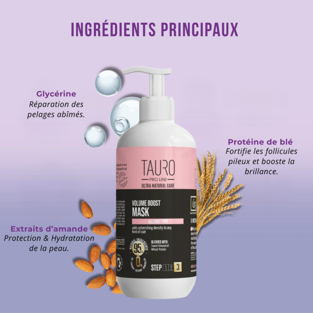Masque Volume Boost Tauro Pro Line pour un effet volumisant