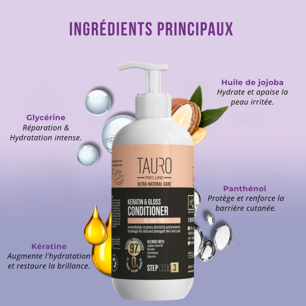 Conditionneur Kératine et Gloss Tauro Pro Line