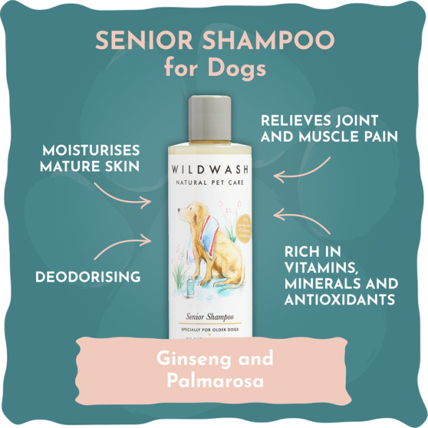 Shampoing vitaminé pour chiens senior Wildwash
