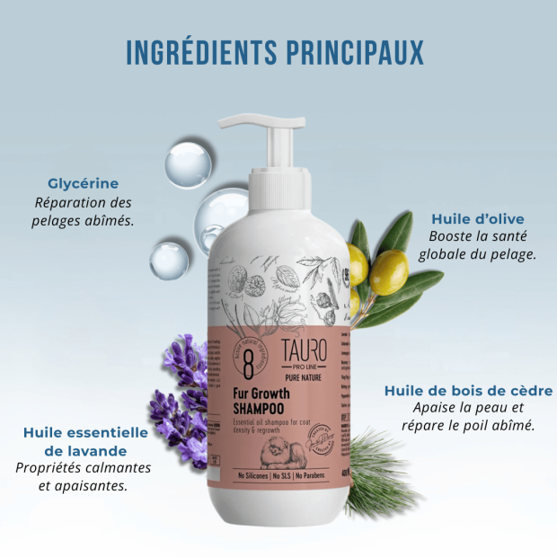 Shampoing stimulant pousse du poil Tauro Pro Line